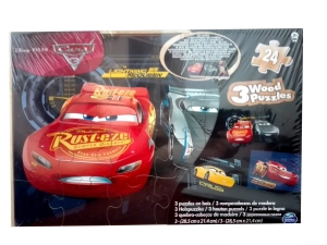 Puzzle drewniane 3w1 Spin Master Cars 3