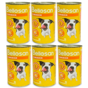 Karma dla psów dorosłych z drobiem Bellosan 415 g 6x