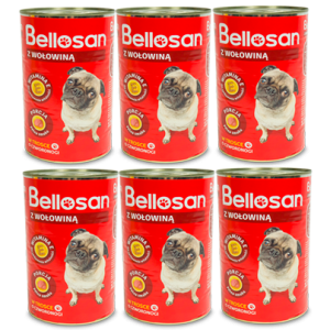 Karma dla psów dorosłych z wołowiną Bellosan 415 g 6x