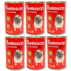 Karma dla psów dorosłych z wołowiną Bellosan 415 g 6x