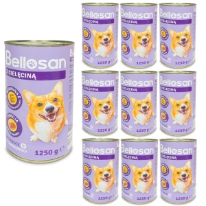 Karma dla psów dorosłych z cielęciną Bellosan 12,5 kg (10 x 1,25 kg)