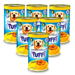 Karma mokra  dla psa PUFFI z drobiem puszka 6x1240g