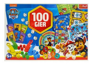 Zestaw 100 gier Psi Patrol planszówki 5+ Trefl 02391